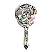 Produktbild - Inlay mit Mutter der Perle Pfau Design Princess schwarz Make-up PDA Spiegel