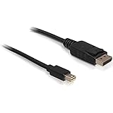 Delock Kabel Mini DisplayPort 1.2 Stecker > DisplayPort Stecker 4K 60 Hz 1,0 m