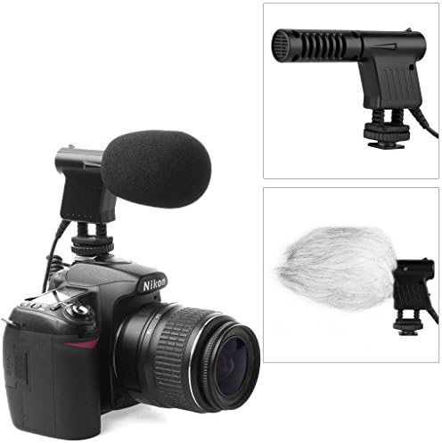 Boya BY-VM01 Low Noise directional Condenser Microphone with Integrated Shock Mount &amp; Windshield For Digital Cameras DSLR Camcorder Video DV Nikon: D800 D800E D3200 D600 D5100 D7000 D300s D3s D3100 D4