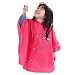 GudeHome Unisex Kid's Raincoat Baby Hooded Waterproof Rain Poncho, 80-100cm Red