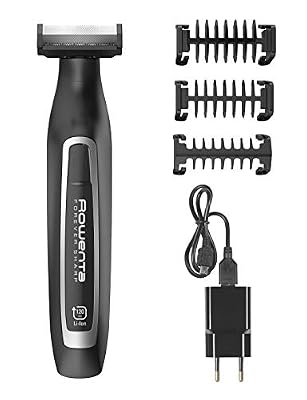 Rowenta Tondeuse Barbe Forever Sharp 3 en 1 Tondeuse Barbe Homme Autonomie 120 min + 3 sabots barbe Noir TN6000F4