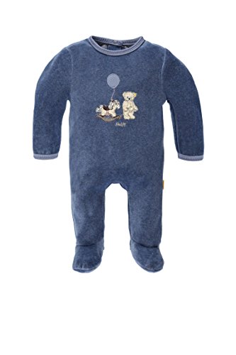 Steiff Unisex Baby Strampler Nicky Crew Neck Long Sleeve Footies, Blue (infinity Blue Blue 3210), 3-6 Months (Manufacturer size: 68)