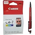 Canon Printer Head Colour CH 7 with ITGLOBAL 3in1 Multi-Function Mobile Phone Stand, Stylus Pen Anti-Metal Texture Rotating Ballpoint Pen (Very Colors),Red