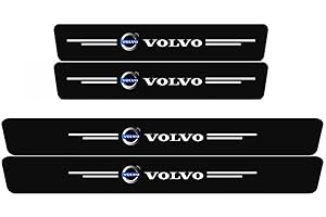 WACDXST 4 Stück Auto Einstiegsleisten Schutzfolie, für Volvo S40 S60 S80 S90 XC40 XC60 XC90 C30 C70 V40 V60 V90 Lackschutz Kohlefaser Aufkleber Kantenschutz Styling Tuning Zubehör