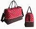 Dot Baby Nappy Changing Bag Set Diaper Bag Multifunctional Mummy Handbag Shoulder Bag (Red)