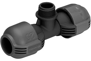 Gardena T-stycke för yttergänga till sprinklersystem: Anslutningsstycke till pop-up-turbosprinkler, 25 mm x 3/4 tum-yttergäng