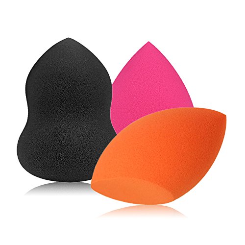 Chinatera 3PCs Makeup Sponge Blender Foundation Puff Drop-shaped Puff Gourd-shaped Puff Ramp Puff