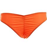 DODOING Damen Frauen Badehose Rüsche Design Badeanzüge G-String Brazilian Slip Bikini Bottom Bikinihose Tanga Unterwäsche Badeshorts Beachwear - 2