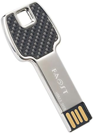Faost Design Fashion Carbon Metal Key USB Drive Memory Stick,Thumb Data Transfer External Storage Device (64GB, Black)