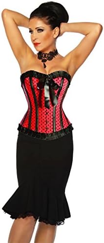 Atixo Rockabilly Corset Red/black, Other, multicoloured, L