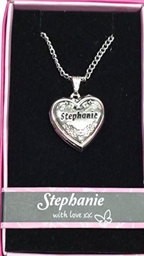 STEPHANIE Named Personalised Love Lockets/ Pendants With Picture Holder Presented Beautifully By Sterling Effectz
