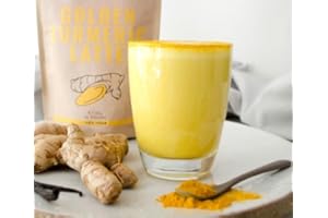 PureGusto Superfood Latte - Golden Turmeric Latte Powder with Ginger, 250g, Vegan, 50 Servings