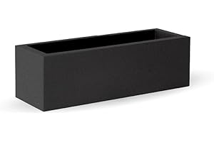newgarden - Jardinera Rectángular JARA Decorativa para Interior y Exterior Muy Resistente a los Rayos UV. Maceta Larga para Flores y Plantas. Hecha de Polietileno en España (60x20 cm, Antracita)