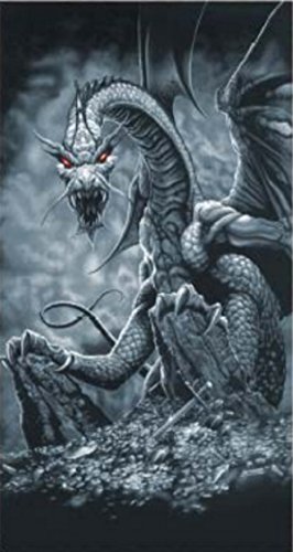 Preisvergleich Produktbild Strandtuch Drache Augen rot