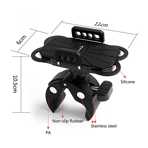 MYCARBON Supporto da Bici per Smartphone Sostegno Smartphone Bici Porta Cellulare Bici MTB Moto Supporto Telefono Ruotabile a 360 Gradi