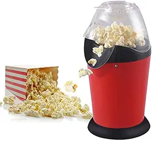 Zorzel Popcorn Maker, New Electric Hot Air Popcorn Popper, Retro Household 1200W Low-Calorie & Fat-Free Popcorn Machine with Measuring Cup, for Christmas Party&Movie Nights