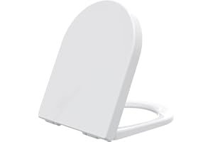 SAMODRA Tapa wc Universal Tapa Inodoro Universal Forma D Asientos para inodoro Asientos para WC Toilet Seat Tapa de Inodoro Asiento de Inodoro (Forma D)