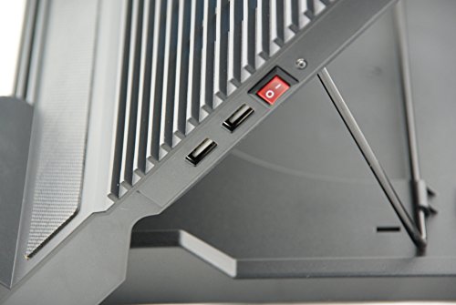 HFTEK-201118 Laptop Cooling Pad Büro Kühler Lüfter für Notebook schwarz, CoolerPad 13 14 15 17 Zoll mit USB HUB - 6