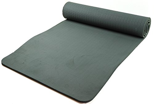 Yogamatte, SGS geprüft, umweltfreundliche TPE Yogamatte, 8mm dick, Pilatesmatte, Gymnastikmatte inkl. Tasche, hypoallergen, hautfreundlich und rutschfest (Dunkelgrün) - 6