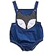 Produktbild Fenverk Strampler Mädchen, Baby Overall Jumpsuit Haarband Playsuit Sommer Bodycon Neugeborenes Spielanzug Stramplerset Romper Babykleidung Schlafstrampler Babystrampler(Blau,0-6 Monate)
