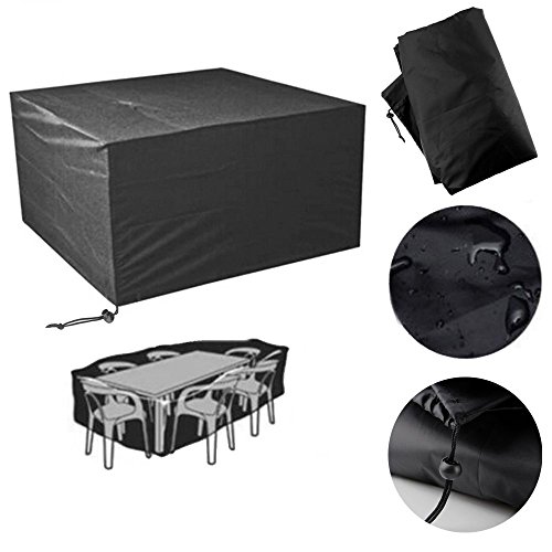Ruichenxi ® Abdeckung Gartenmöbel Schutzhüllen für Gartenmöbel für Strandkorb, Ampelschirm, Sonnenschirm, Gartenstuhl, Gartentisch, Sitzgruppe (135x135x75cm/53.15×53.15×29.53inch) - 6