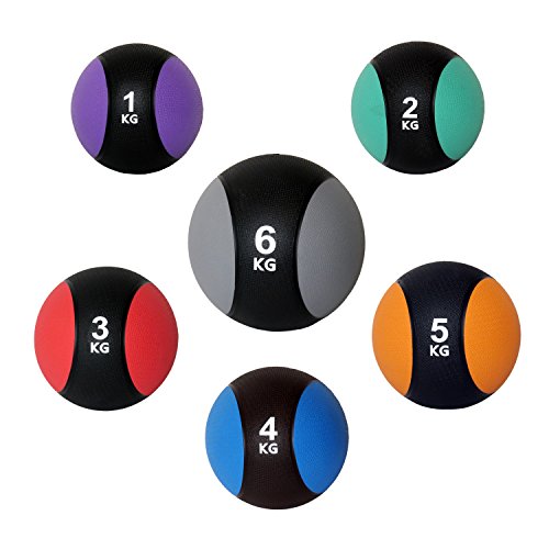 Unibest Medizinball Gummimedizinball Fitnessball Gymnastikball Gewicht 1kg-6kg - 2