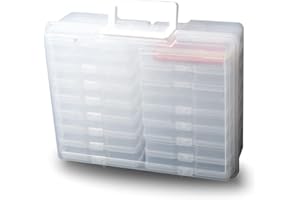 Zuvo Plastic Photo Storage Box With 16 Cases and Removable Dividers for Organizing Photographs, Stamps, Stationery, Jewellery, Seed, Toys, Arts and Craft
