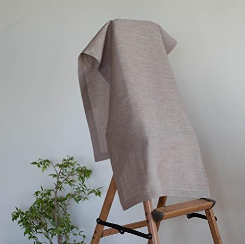 Bath Towel 70x145cm by ThingStore for Beach Pool or Sauna 100% Natural Linen Longlasting Classic Brown Melange