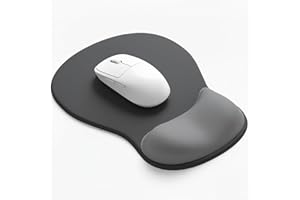 Giecy Tapis de Souris avec Support pour Repose-Poignets en Gel, Ergonomique Concave à Support Doux et Base antidérapante(Schwarz)