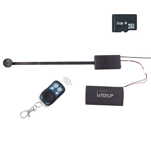 Preisvergleich Produktbild WISEUP 8GB 1920x1080P Mini HD Überwachungskamera Hemdknopf Spionage Videokamera Bewegungsmelder mit TV Ausgang Funktion MOV Format
