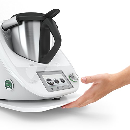 ThermoSlider M aus Mineralwerkstoff HI-MACS: Gleitbrett für den Thermomix TM5 / TM31 (in verschiedenen Farben erhältlich) - Alpine White, TM5