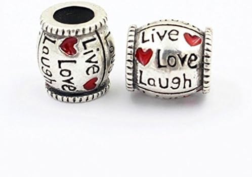 'Live Love Laugh' Charm Stunning Solid Sterling Silver! + POUCH