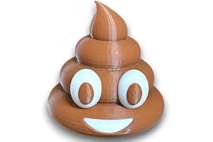 JS3DMANUFAKTUR Lustige Abdeckkappe für Anhängerkupplung "Poo Poop" Abdeckung Kappe Schutzkappe Kugelkopf mit Emoji Smiley lustig aus Kunststoff hergestellt - Hingucker für 50mm Kugelköpfe - Custom Schinner 3D-Druck