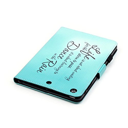 iPad Mini 3 Hülle, Deenor Colorful Painting and Stylish Drawing Wallet Case Book Style PU Leder Flip Protective Stand Flip Schutzhülle Hülle für Apple iPad Mini 1/2/3 Generation. (Rain) - 5
