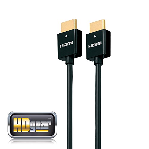 HDGear HDG-HC01-020 – Super Slim High Speed HDMI Kabel mit vergoldeten Steckkontakten, HDMI A Stecker auf HDMI A Stecker (2m) schwarz - 5