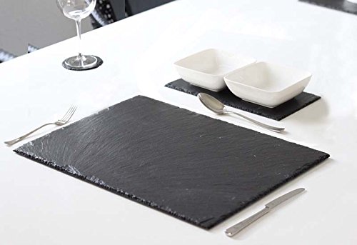 Platzset Tischset 40x30 cm Untersetzer Schieferplatten 8er Set