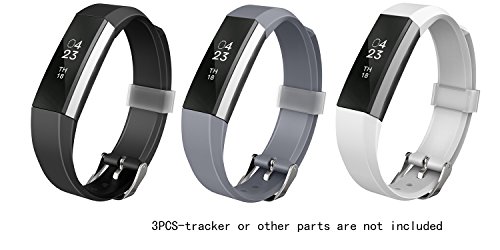 Jomoq Ersatzarmbänder für Fitbit alta, Silikon, für kabellose Aktivitäts-Tracker, mit Sicherheitsschnalle für Uhren / Schließe für Fitbit alta-Armbänder