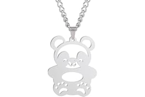 kkjoy Collar de origami de acero inoxidable con colgante de animal para mujes y niña