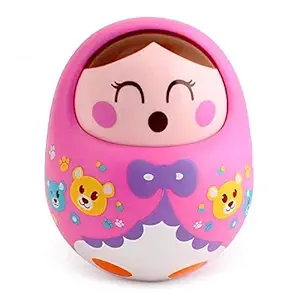 Toyshine Push and Shake Wobbling Bell Sounds Roly Poly Tumbler Doll (Multicolour)