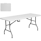 Folding Table 180 cm, Anti-corrosion Steel and HDPE, 180 x 70 x 74 cm | Strong and durable with anti-corrosion epoxy. Easy tr