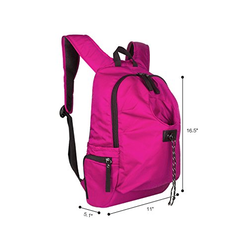 CARQI Leichtes, wasserdichtes, haltbares Reise-Wandern Rucksack Daypack Rosered