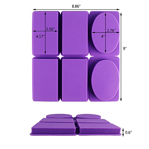 Whonline 1 Stück Handgemachte Silikon Seifen Form für Aromatherapy Wachs mit Riemen und Karten - 3