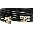 RosenetSys BLACK 5m Satellite Extension Cable, Twin Coaxial, UK Digital 4K Ultra HD - suitable for Sky Q, Sky HD and Sky+ and Freesat (Black, 5m)