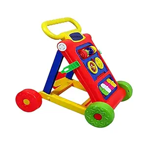 Autobots Musical Walker Foldable Baby Walker Walking Learning Toy for Girls and Boys Toddler 6 to 24 Months(Multicolor)