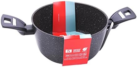 Moneta Non-Stick Stone Casserole 2 handles Cm 20 Hercules model