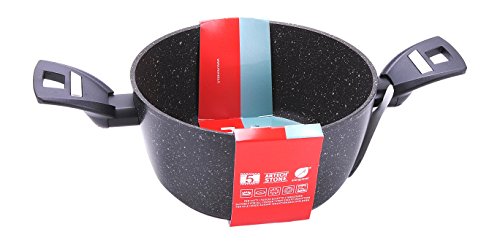 Moneta Non-Stick Stone Casserole 2 handles Cm 20 Hercules model