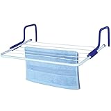 Producto Material: Metal Hogar Vida ropa Radiador tendedero secador plegable rack, color blanco