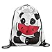 Produktbild Panda with Watermelon Print Drawstring Backpack Rucksack Shoulder Bags Gym Bag Sport Bag