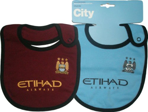 Brecrest Babywear Manchester City Football Club Core Bib (Blue / Red, One Size)