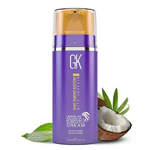 Global Keratin Leave In Bombshell Purple Cream (3.4 Fl Oz/100ml) Conditioning Smoothing Moisturizing Hydrating Frizz Control for Blonde Damaged Hair Removes Yellow Brassy Tones Flyaways